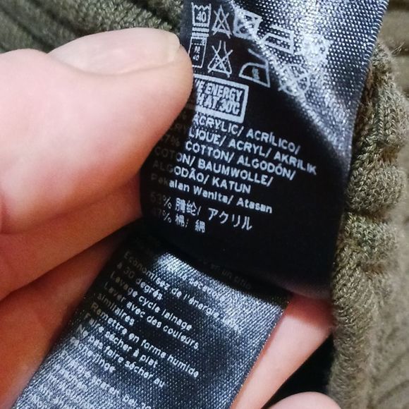 Topshop army green ribbed knit tank top size 10 - Picture 11 of 15